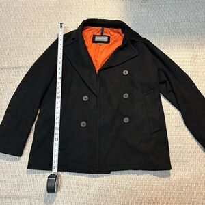 Michael Kors Black Coat with Orange Lining, Men’s L